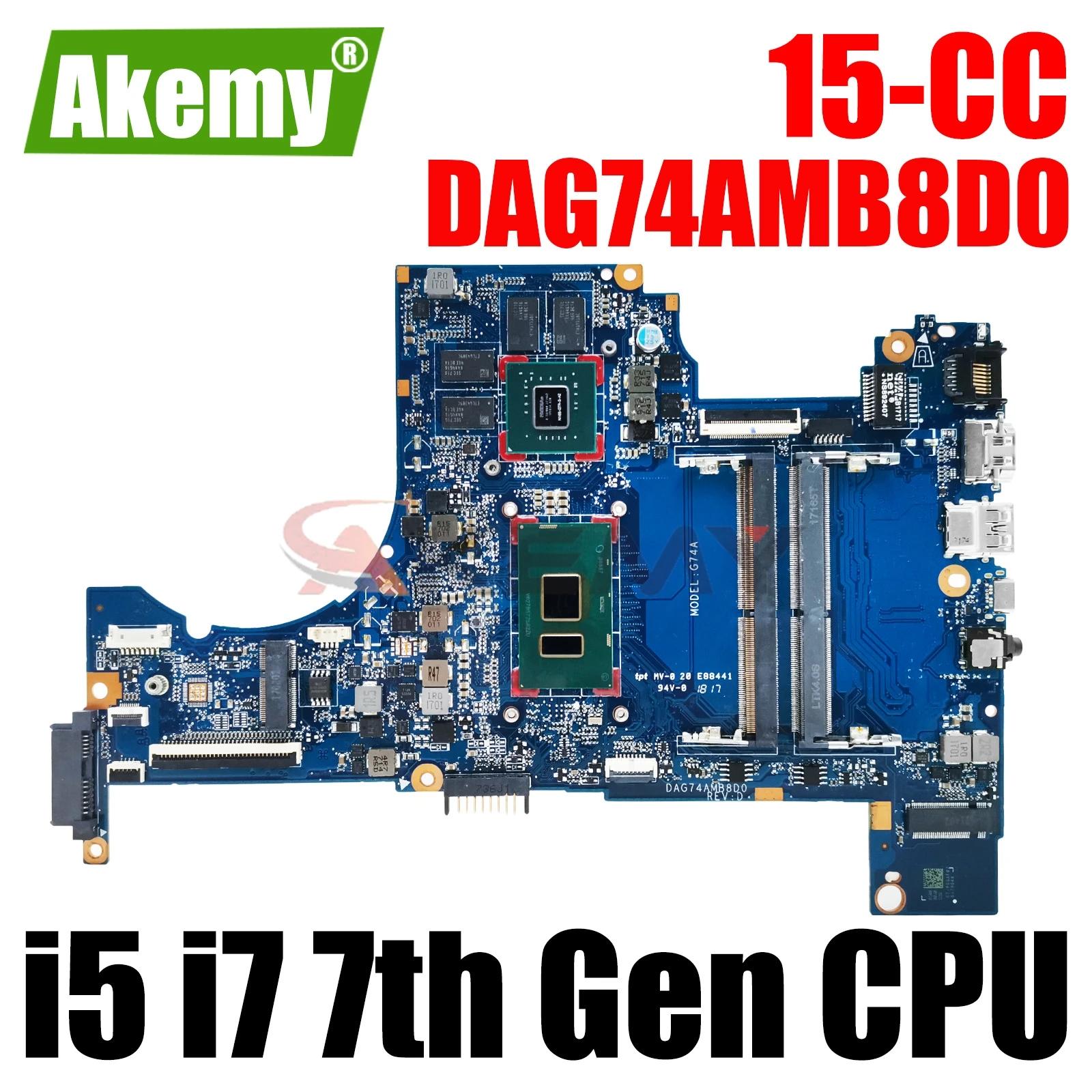 HP ĺ 15-CC Ʈ , i5 i7 7  CPU Ʈ κ, DAG74AMB8D0 DDR4 926280-601 926280-001